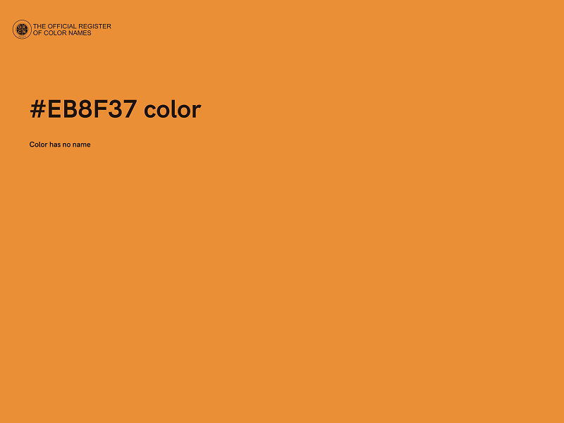 #EB8F37 color image