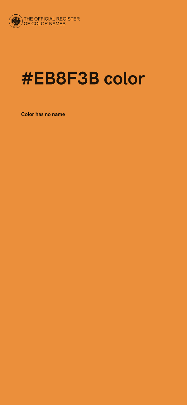 #EB8F3B color image