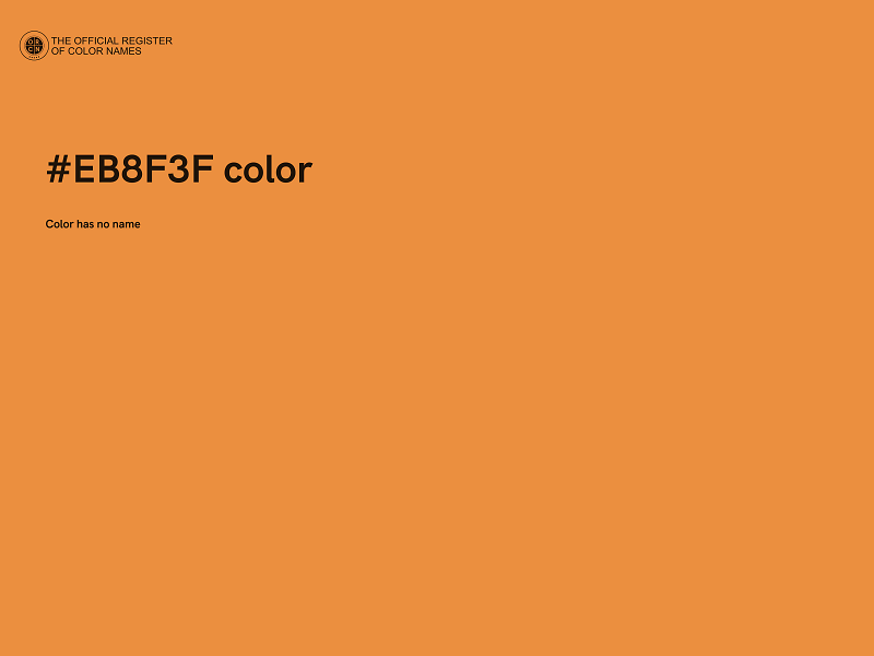 #EB8F3F color image