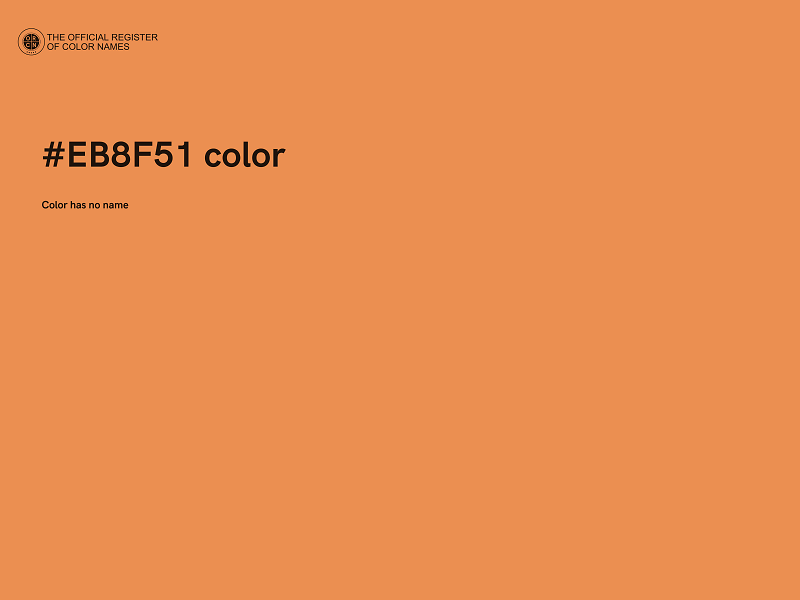 #EB8F51 color image