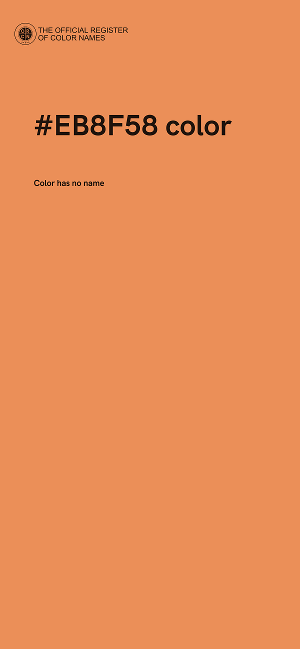 #EB8F58 color image