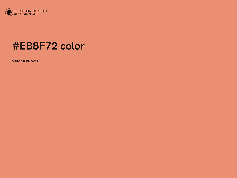 #EB8F72 color image