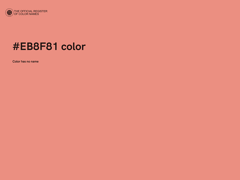 #EB8F81 color image