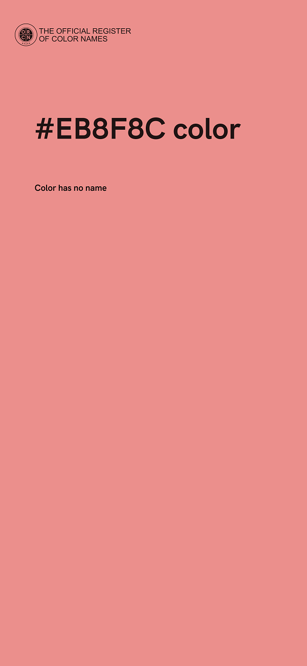 #EB8F8C color image