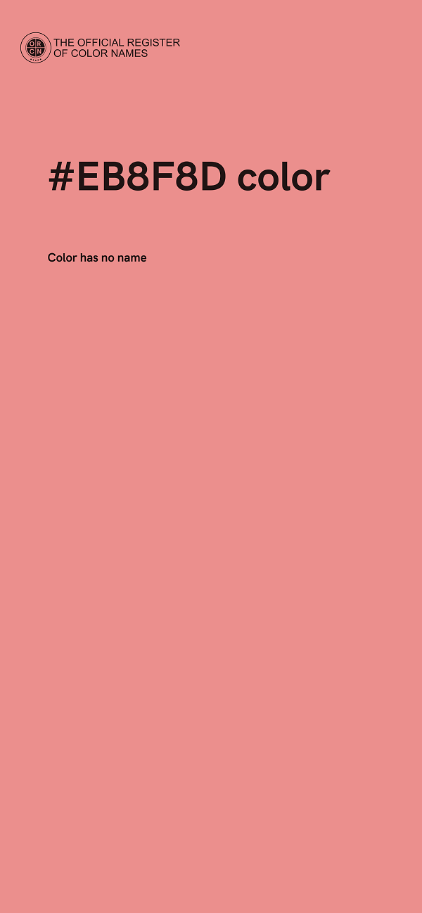 #EB8F8D color image