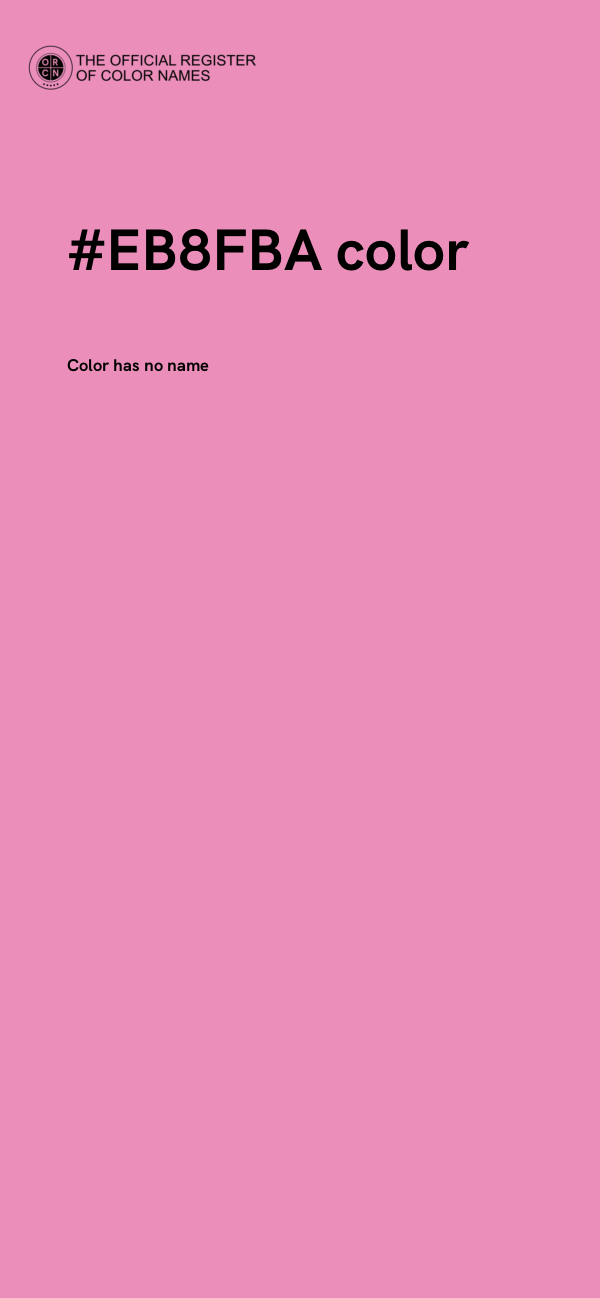 #EB8FBA color image