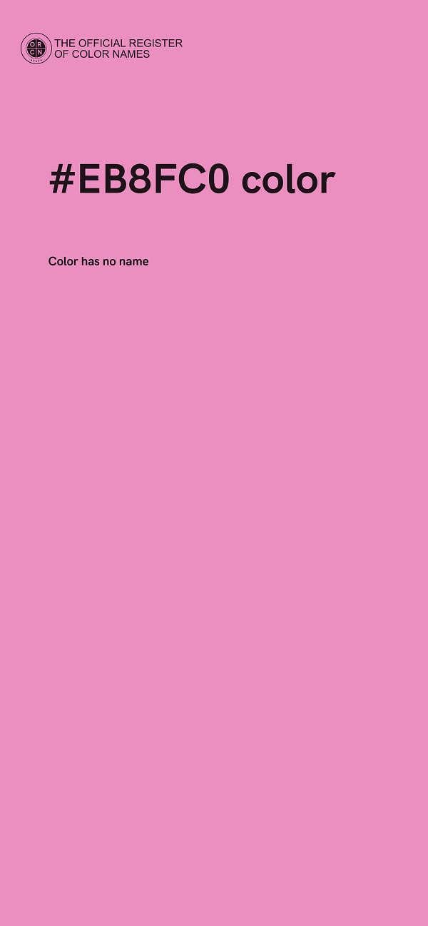 #EB8FC0 color image