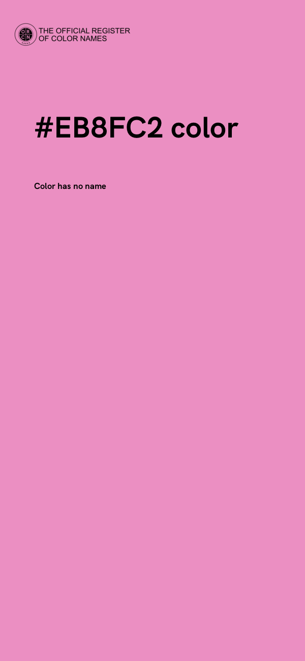 #EB8FC2 color image