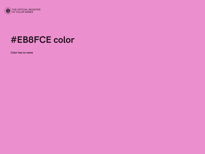 #EB8FCE color image