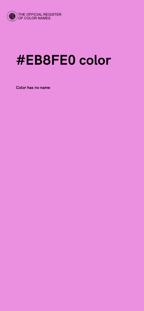 #EB8FE0 color image