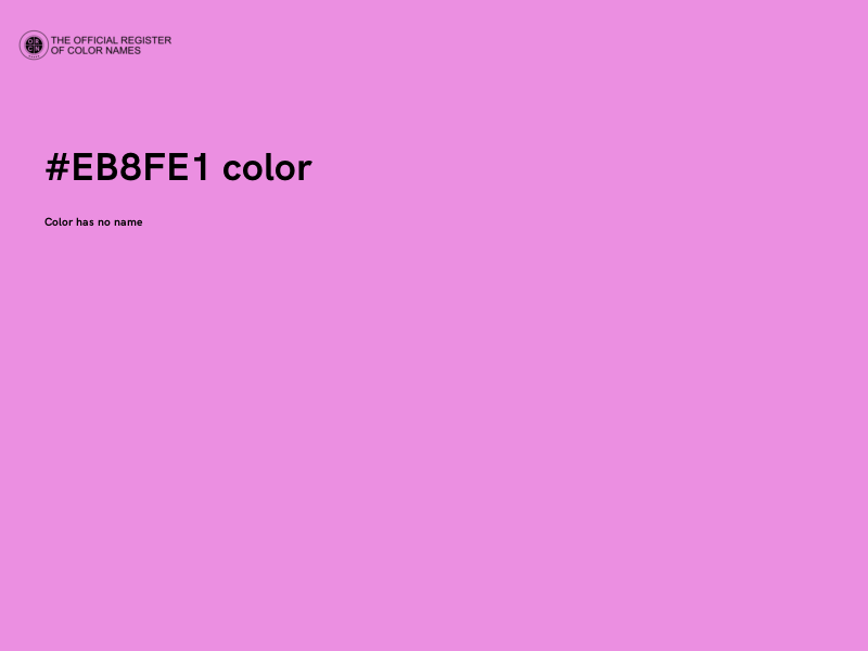 #EB8FE1 color image