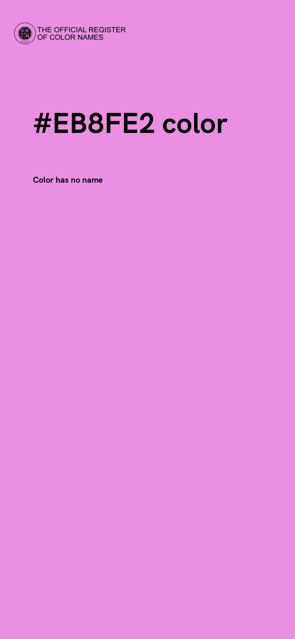 #EB8FE2 color image