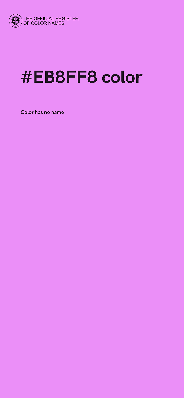 #EB8FF8 color image