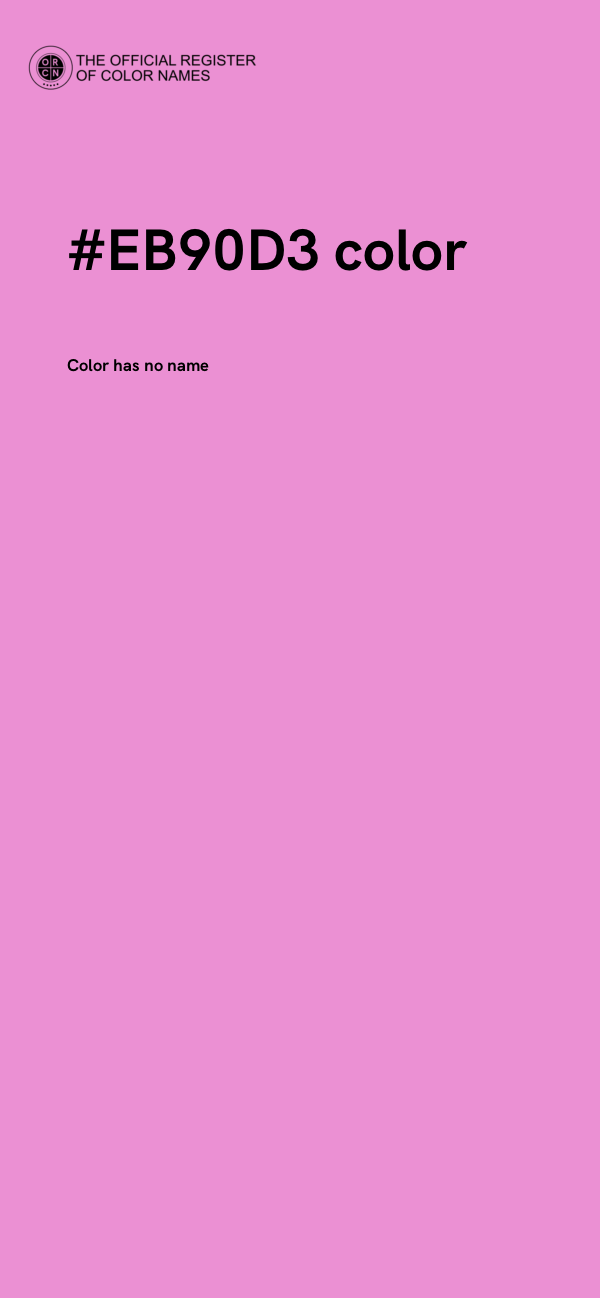 #EB90D3 color image