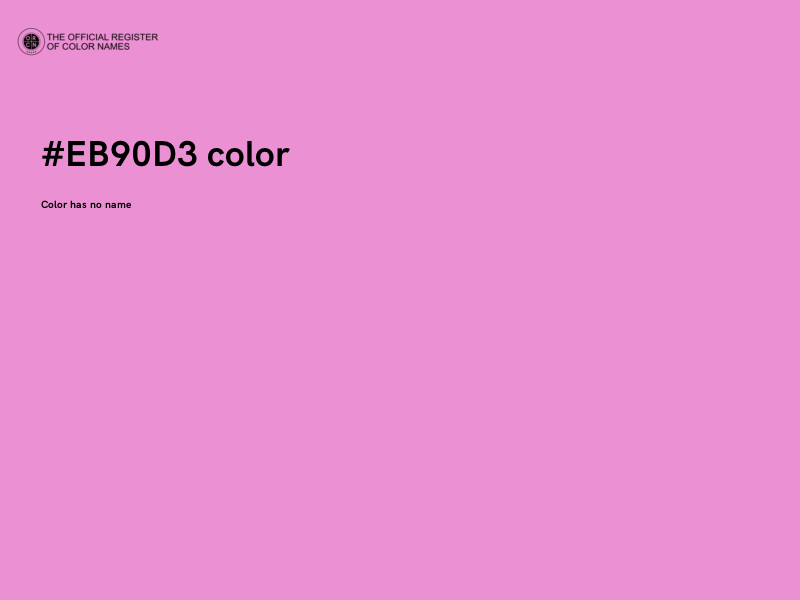 #EB90D3 color image