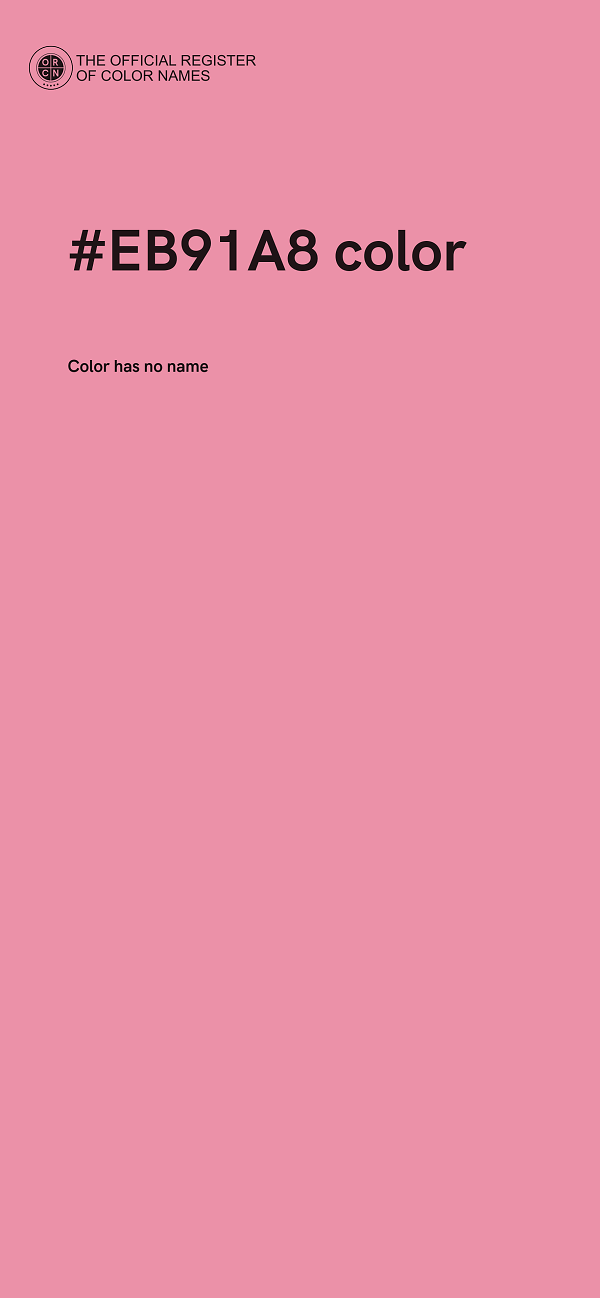 #EB91A8 color image