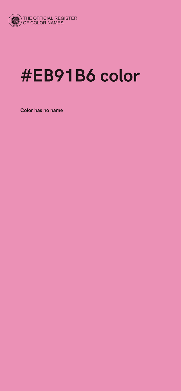 #EB91B6 color image