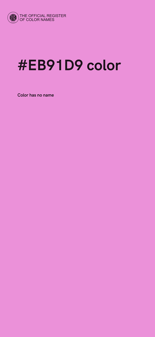 #EB91D9 color image