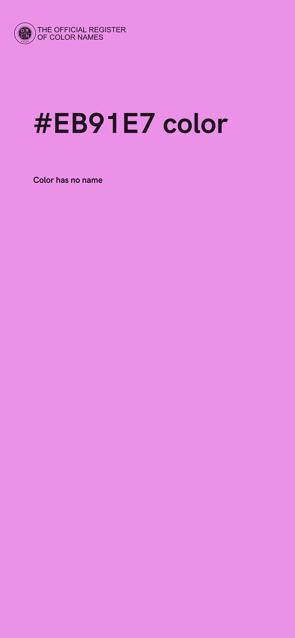 #EB91E7 color image