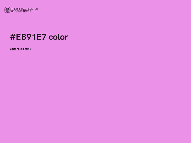 #EB91E7 color image