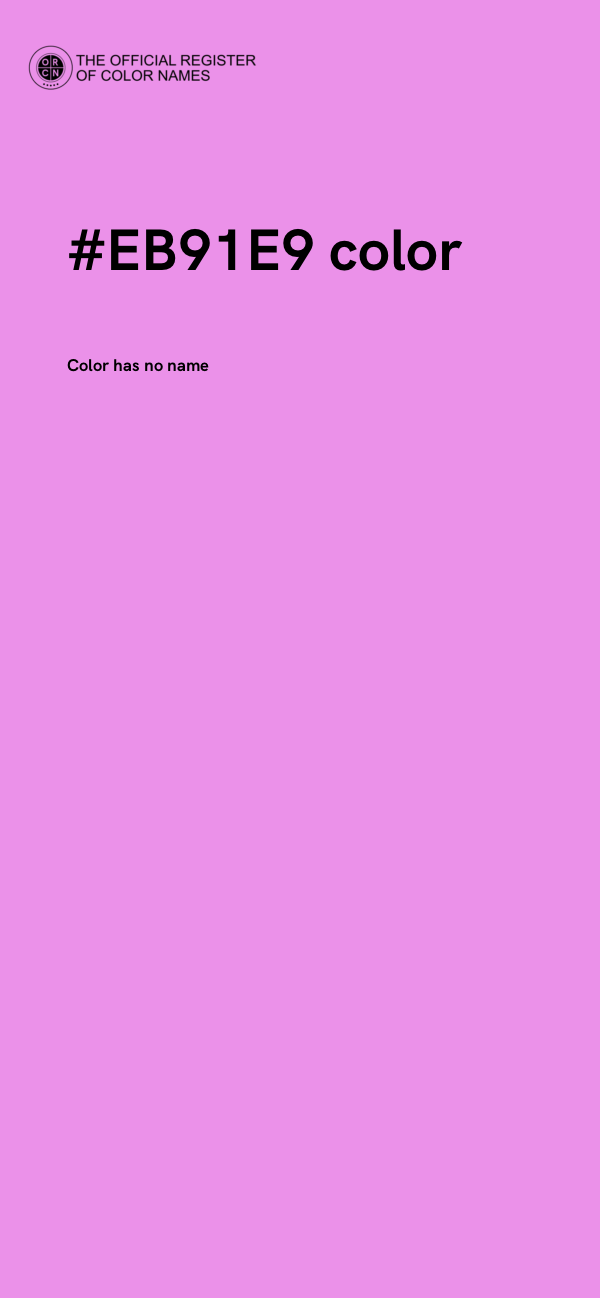 #EB91E9 color image