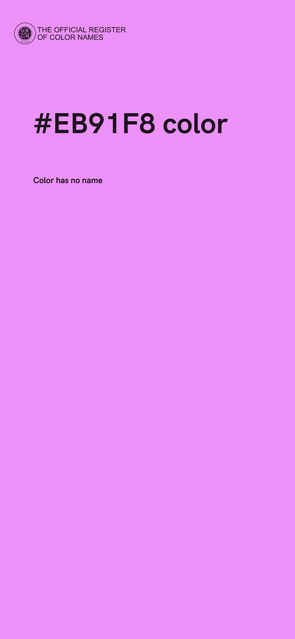 #EB91F8 color image
