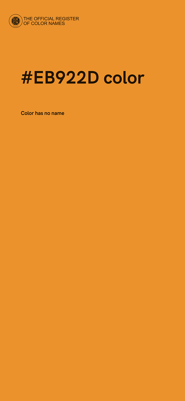 #EB922D color image