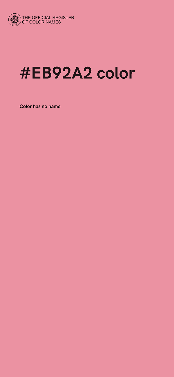 #EB92A2 color image