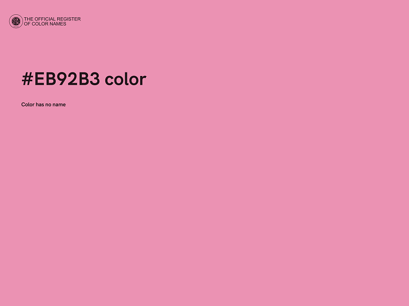 #EB92B3 color image
