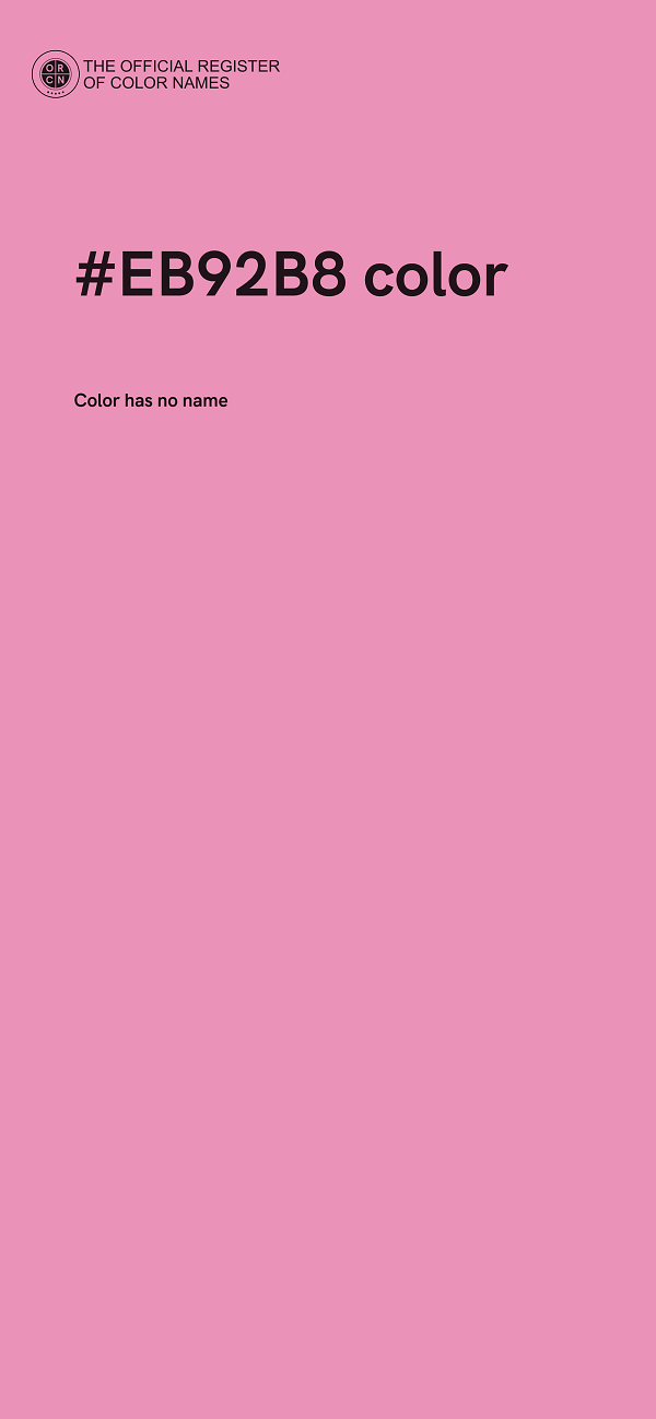#EB92B8 color image