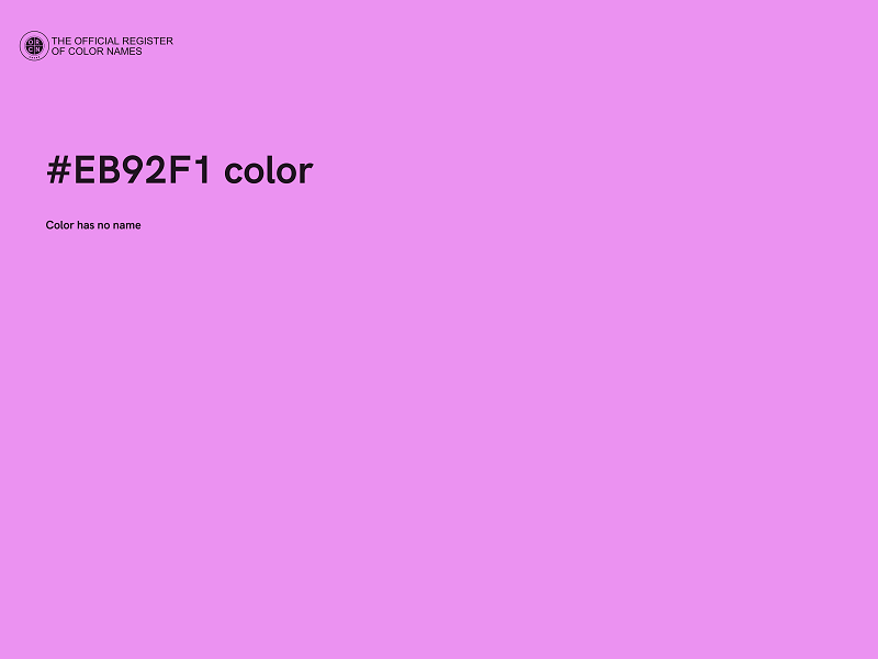 #EB92F1 color image