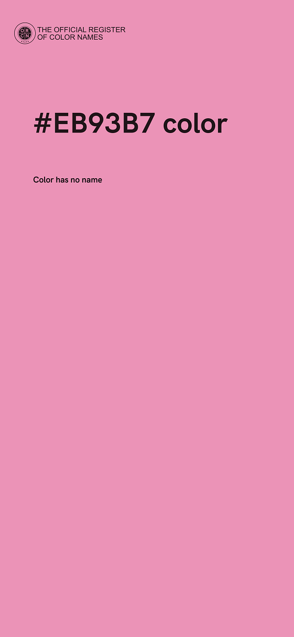#EB93B7 color image