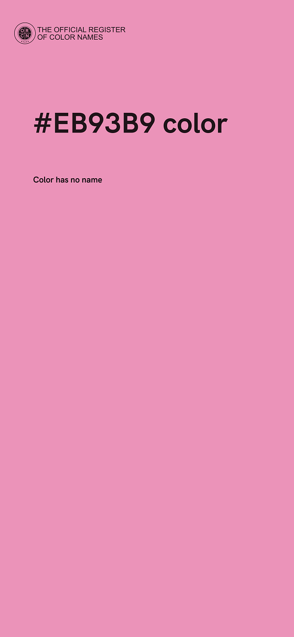 #EB93B9 color image