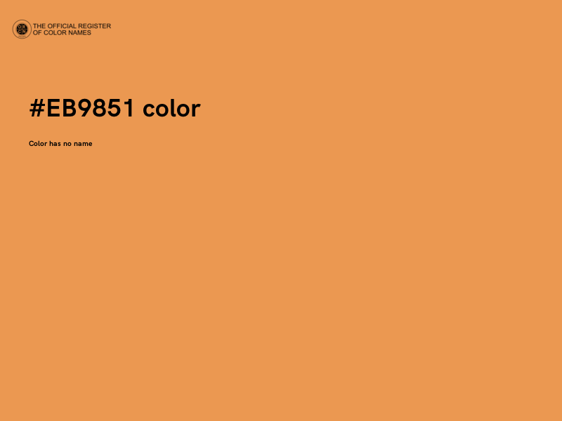 #EB9851 color image