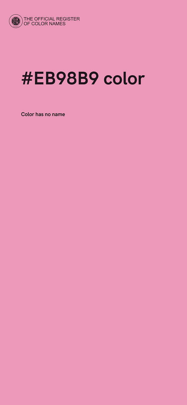 #EB98B9 color image