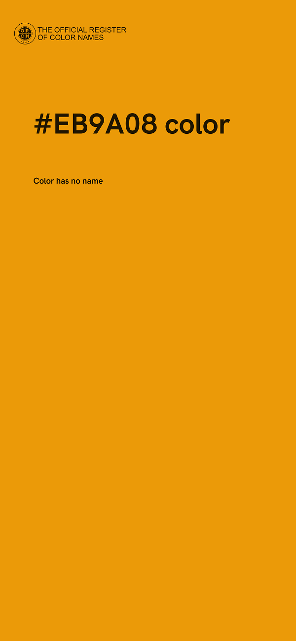 #EB9A08 color image