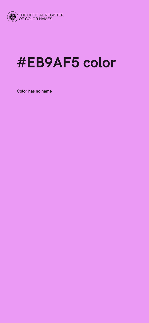 #EB9AF5 color image