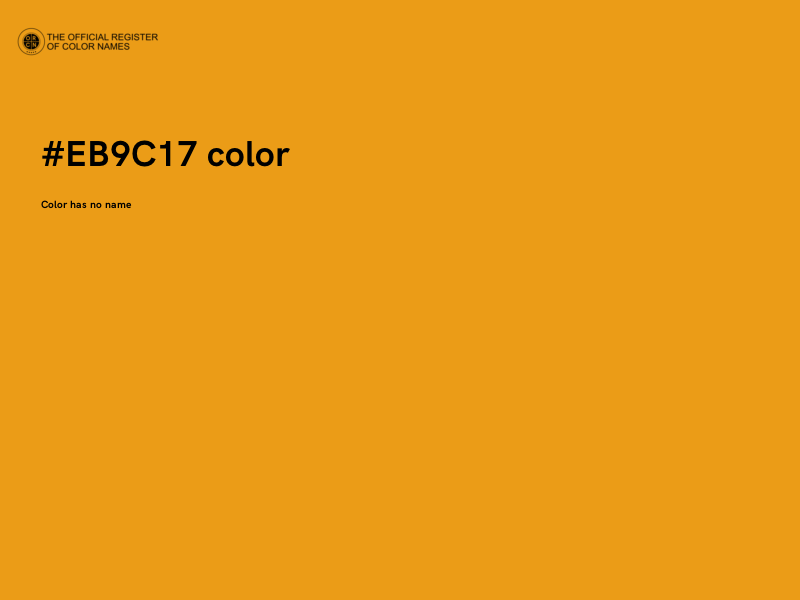 #EB9C17 color image
