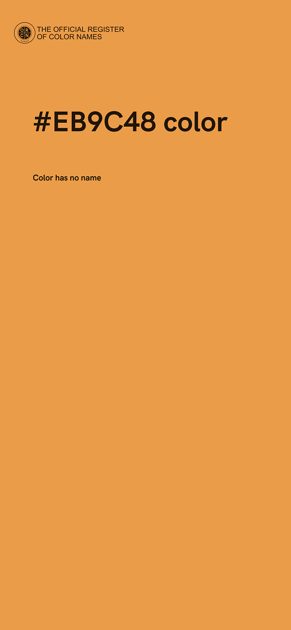 #EB9C48 color image