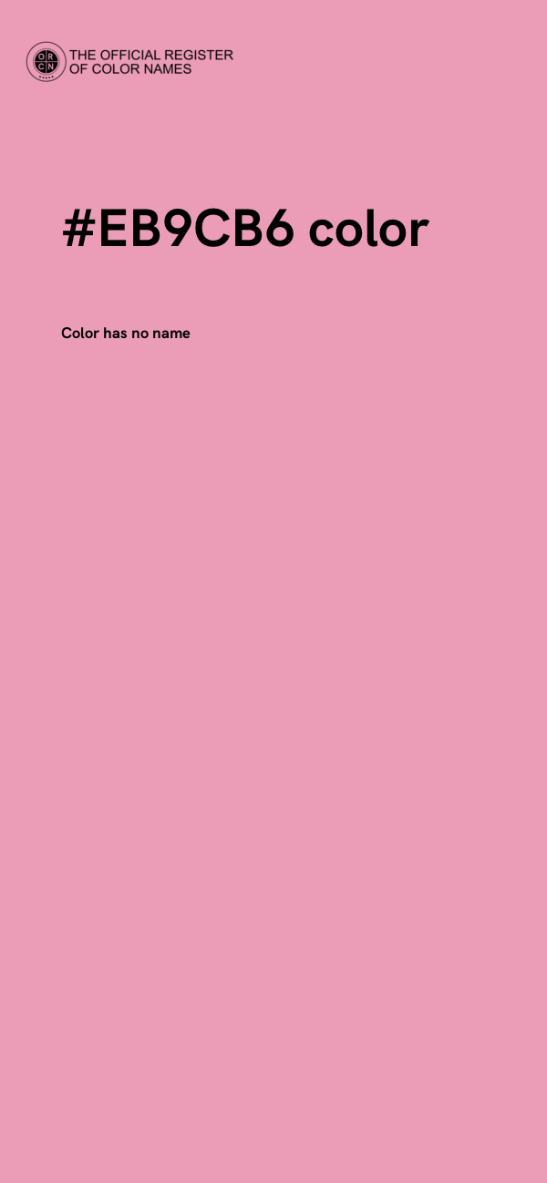#EB9CB6 color image