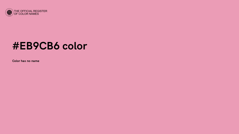 #EB9CB6 color image