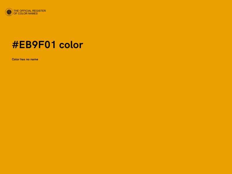 #EB9F01 color image