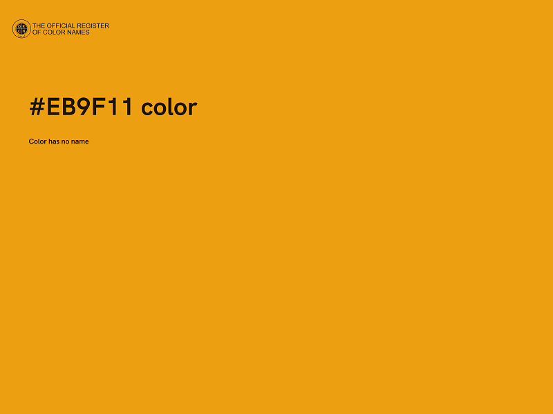#EB9F11 color image