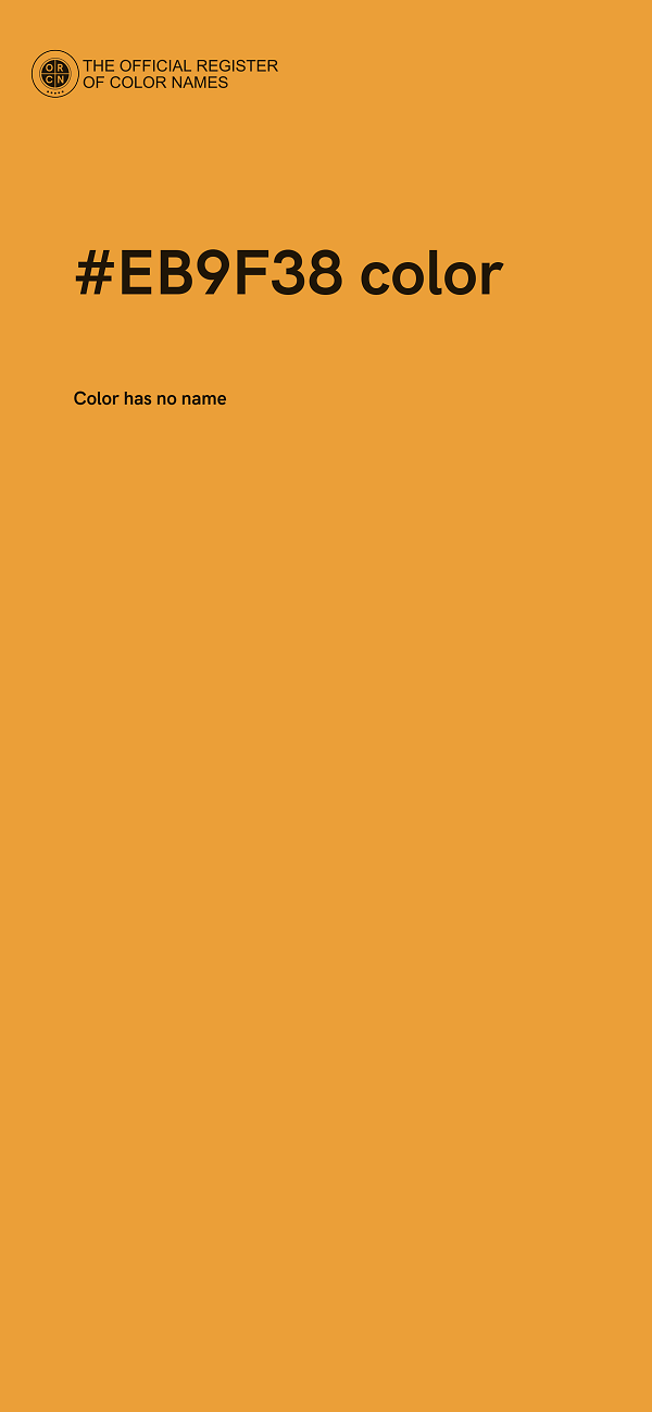 #EB9F38 color image