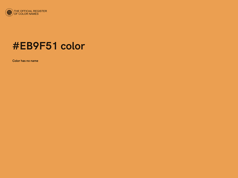 #EB9F51 color image