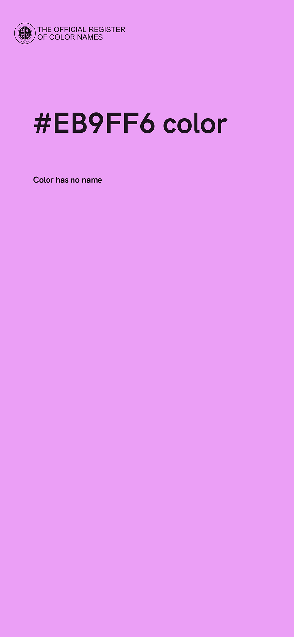 #EB9FF6 color image