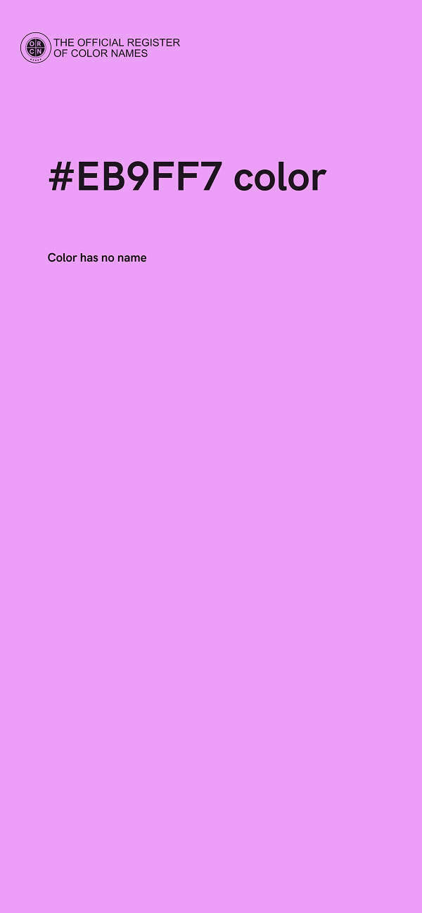 #EB9FF7 color image