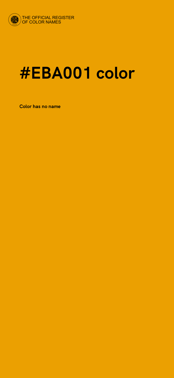 #EBA001 color image