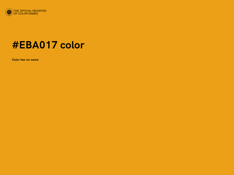 #EBA017 color image