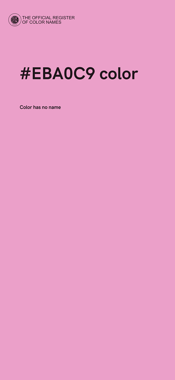 #EBA0C9 color image